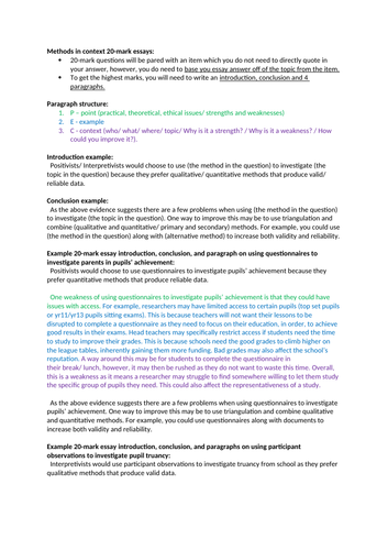 sociology a level education paper