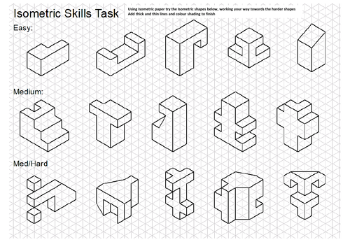 Isometric Drawing - Hand Drawn Challenge | Teaching Resources