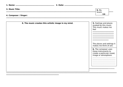 Year 8 History of Music (listening)