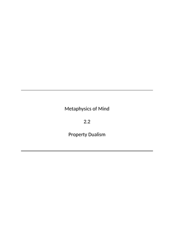 Philosophy A level Paper 2 | Teaching Resources