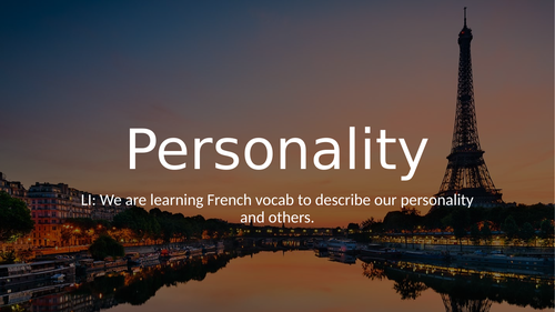 personality-in-french-teaching-resources