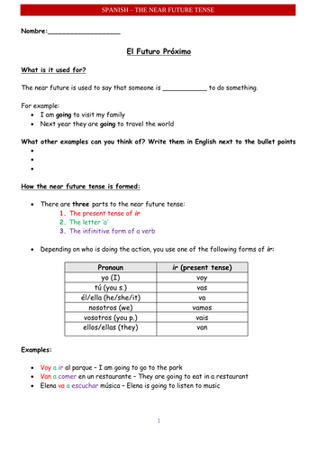 the-near-future-tense-spanish-differentiated-worksheet-teaching