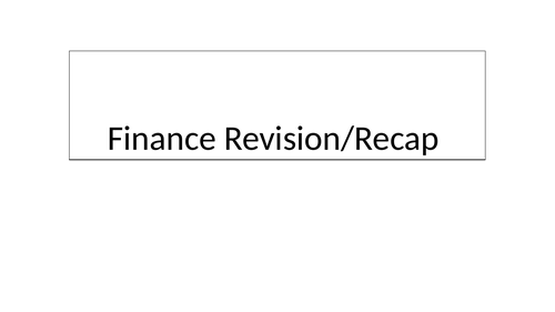 Unit 3 Personal and Business Finance Revision and exam prep | Teaching ...