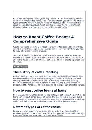 How to Roast Coffee Beans: A Comprehensive Guide | Teaching Resources