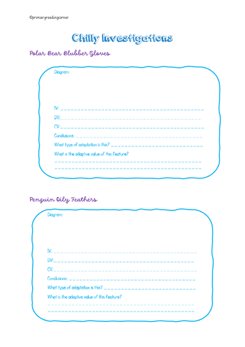 Year 6 Science Evolution and inheritance - Adaptation Resource Pack ...
