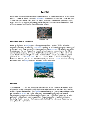 Favelas | Teaching Resources