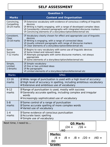 GCSE English Language Paper 1 Revision | Teaching Resources