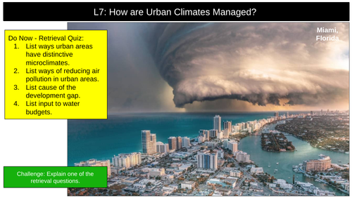 Urban Climates Managed AQA