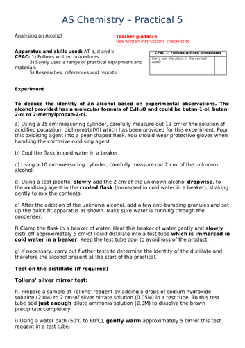 AQA A Level Chemistry Required Practical 5 - Distillation | Teaching ...