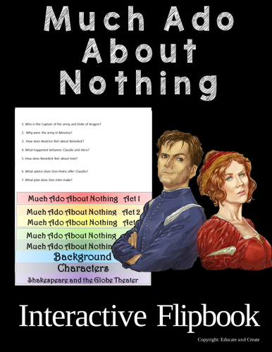 Much Ado About Nothing Interactive Flipbook | Teaching Resources