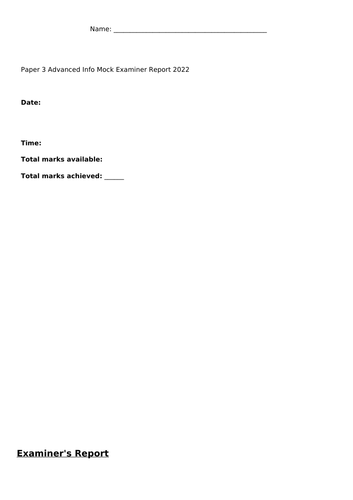 Edexcel A Salters Nuffield A level Biology Paper 3 Mock Exam 2022 ...