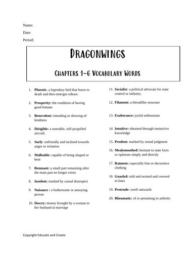 dragonwings-vocabulary-quizzes-teaching-resources