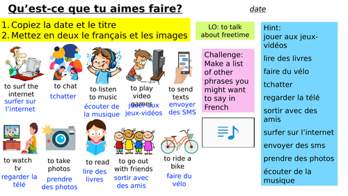 Year 7 French - Les Loisirs - Module 3 - Dynamo 1