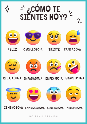 Emotions Posters | Spanish, French & English | | Teaching Resources