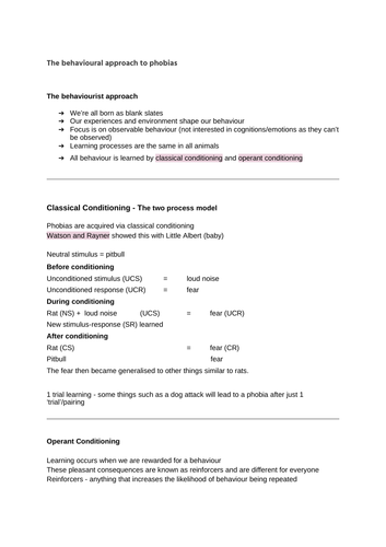 AQA A level Psychology Psychopathology notes