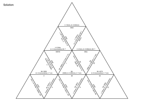 Microscope Calculations Tarsia Puzzle