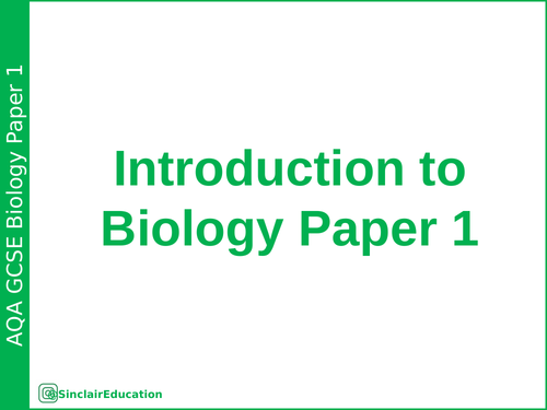 AQA GCSE Biology Paper 1 Introductory Lesson | Teaching Resources