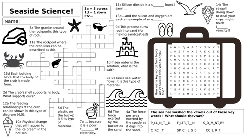 Seaside Science End of Year Puzzle