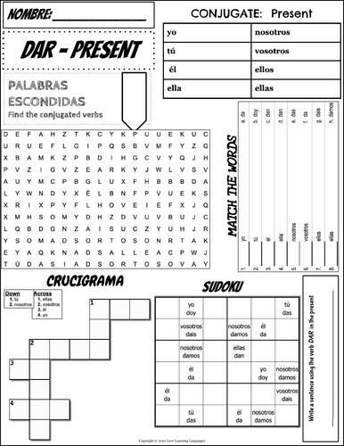 spanish-verb-dar-worksheet-present-6-activities-one-page