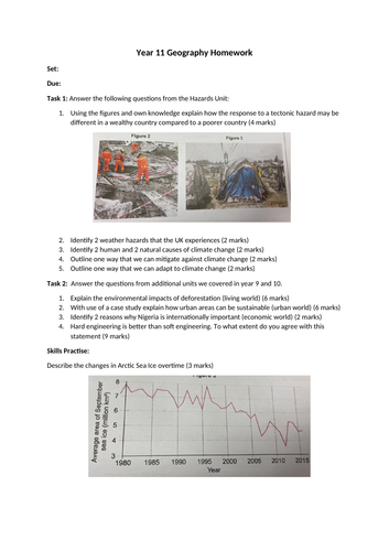GCSE Geography AQA: Unit 1 - Living with the Physical Environment ...
