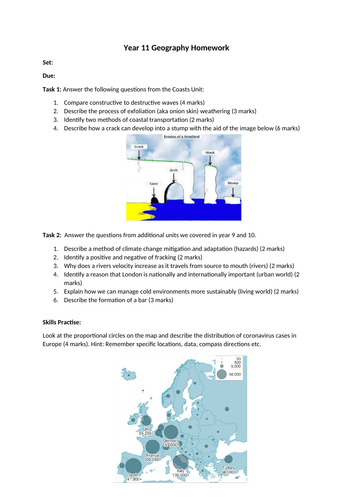 GCSE Geography AQA: Unit 1 - Physical Landscapes in the UK (Coasts ...