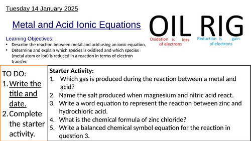 AQA GCSE Chemistry Chemical Changes: 10-Lesson Unit | Teaching Resources