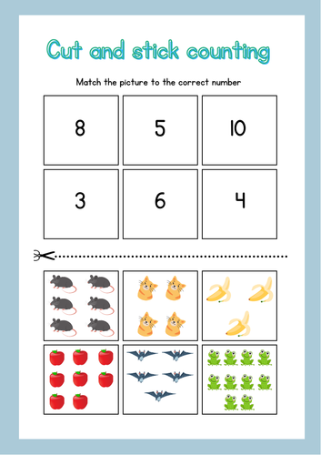 Cut and Stick Counting | Teaching Resources