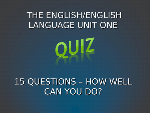 Language Devices/Features Quiz/Game | Teaching Resources