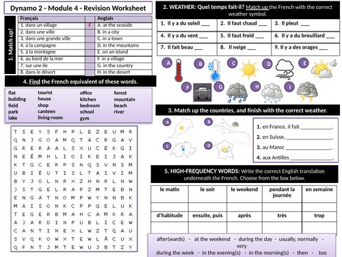 Dynamo 2 Module 4 Revision Worksheet