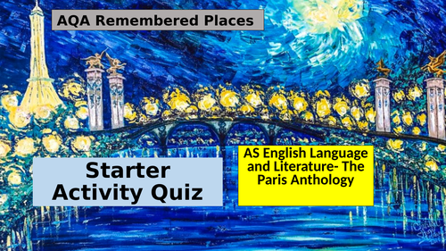 AQA AS English Language and Literature Remembered Places