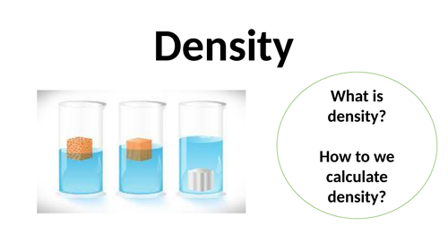 How to calculate density - Worksheet and PP | Teaching Resources