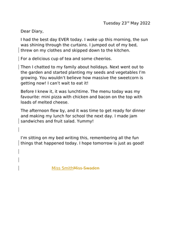 wagoll-diary-entry-teaching-resources