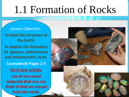 Formation of Rocks - Rocks and Minerals - Cambridge Environmental ...
