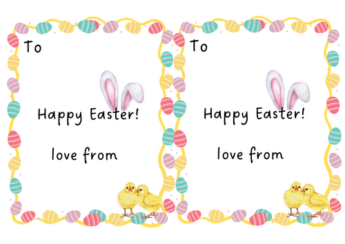 Easter card insert