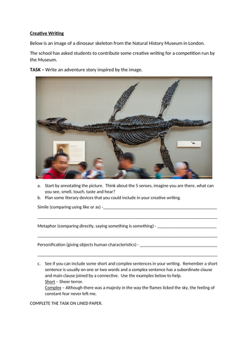 creative writing worksheets teaching resources