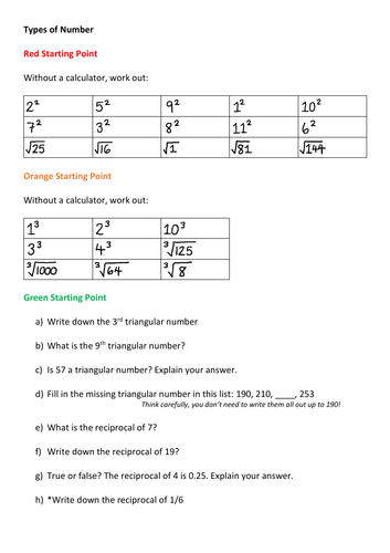 types-of-number-worksheet-teaching-resources