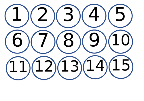 Printable Numbers In Circles