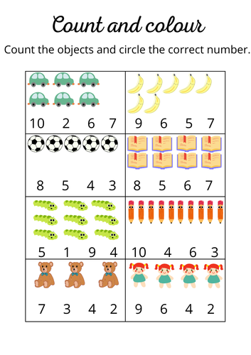 Counting to 10 worksheets bundle (x7) - EYFS/KS1 | Teaching Resources