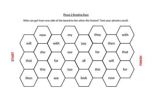 Phase 3 Reading Race Bundle | Teaching Resources