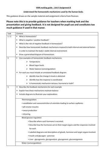 BTEC Applied Science   Unit 9 Assignment B - pupil workbook and homework guide