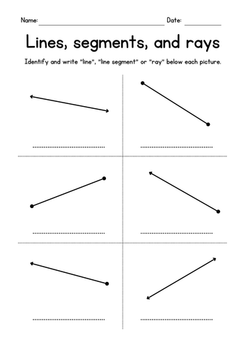 Drawing & Identifying Lines, Segments and Rays