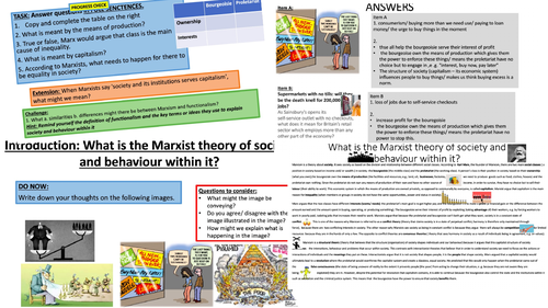 A-level Sociology:  Introduction to Marxism