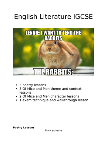 Edexcel igcse literature revision tasks approx 10 hours teaching 