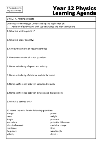 OCR Physics A Chapter 2: 4. Adding vectors