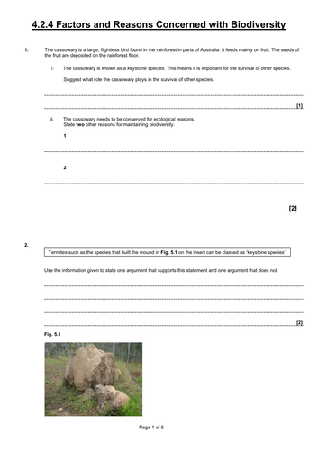 4.2 Biodiversity SP | Teaching Resources