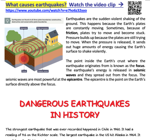 Earthquakes ks3