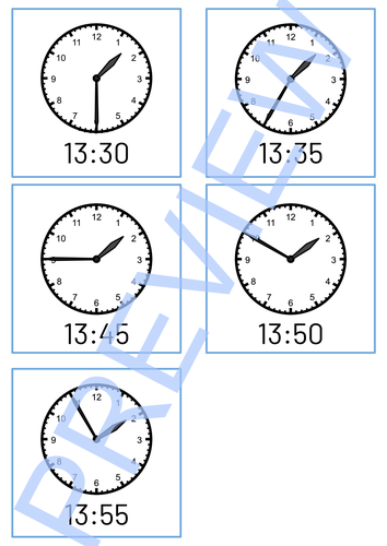 Editable and Printable Digital &amp; Analogue Clocks | Google Slides | PDF ...