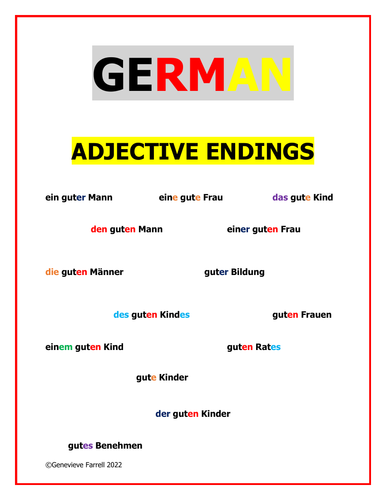 german-adjective-endings-tables-examples-and-exercises-teaching-resources