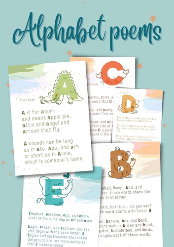 Alphabet Poems | ABC Poetry Activities | Letter Recognition & Early Literacy