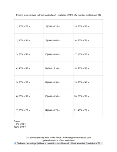 finding-a-percentage-without-a-calculator-multiples-of-10-of-a